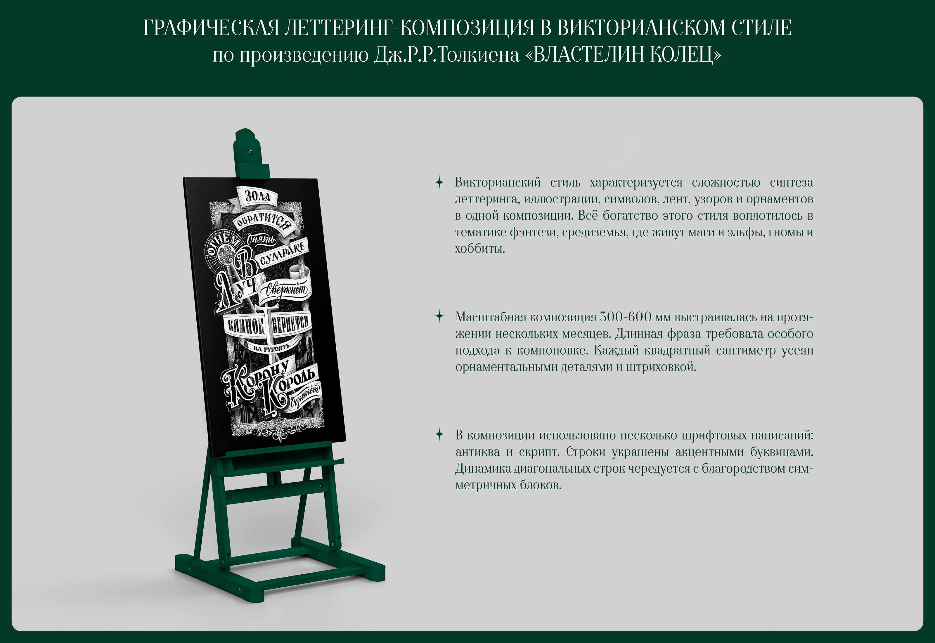 Графическая леттеринг-композиция в викторианском стиле. — Dprofile