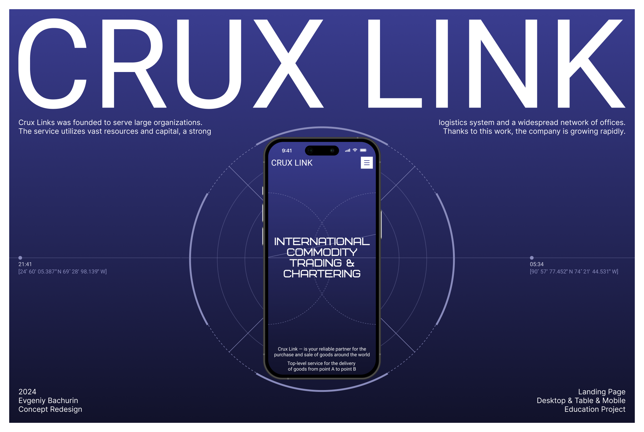 CRUX LINK | Landing Page | Redesign — Dprofile