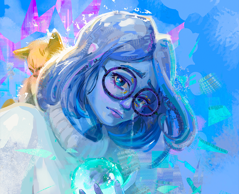 Печаль / Головоломка — Иллюстрация на Dprofile