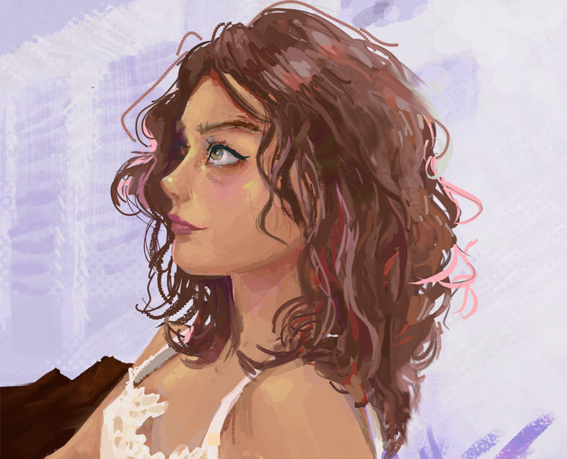Портрет кучерявой — Иллюстрация на Dprofile