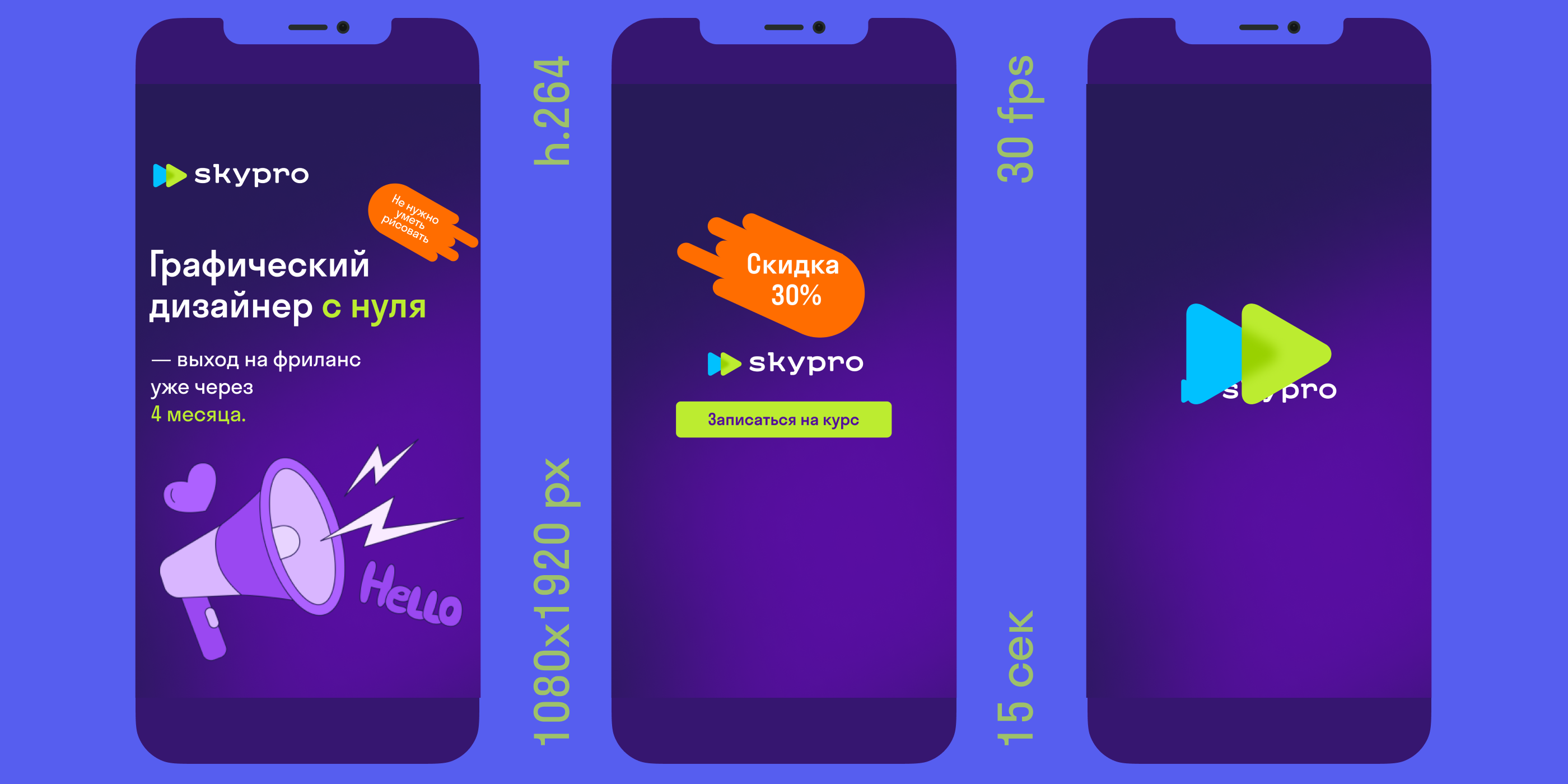 Анимированные баннеры для рекламы SkyPro — Dprofile