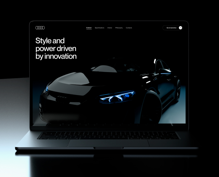 Audi E-tron | Web-concept — Интерфейсы, 3D на Dprofile
