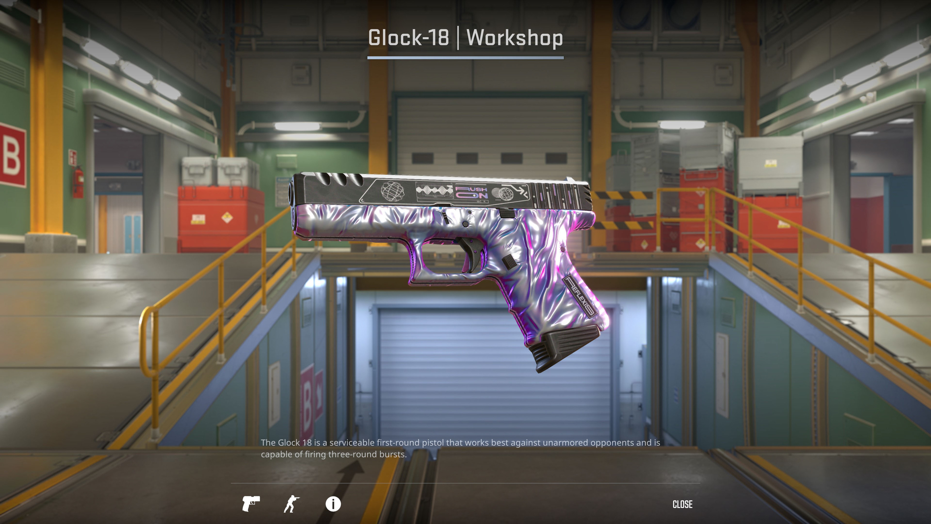 GLOCK-18 | REFLEXIS (white, acid, black) — Dprofile