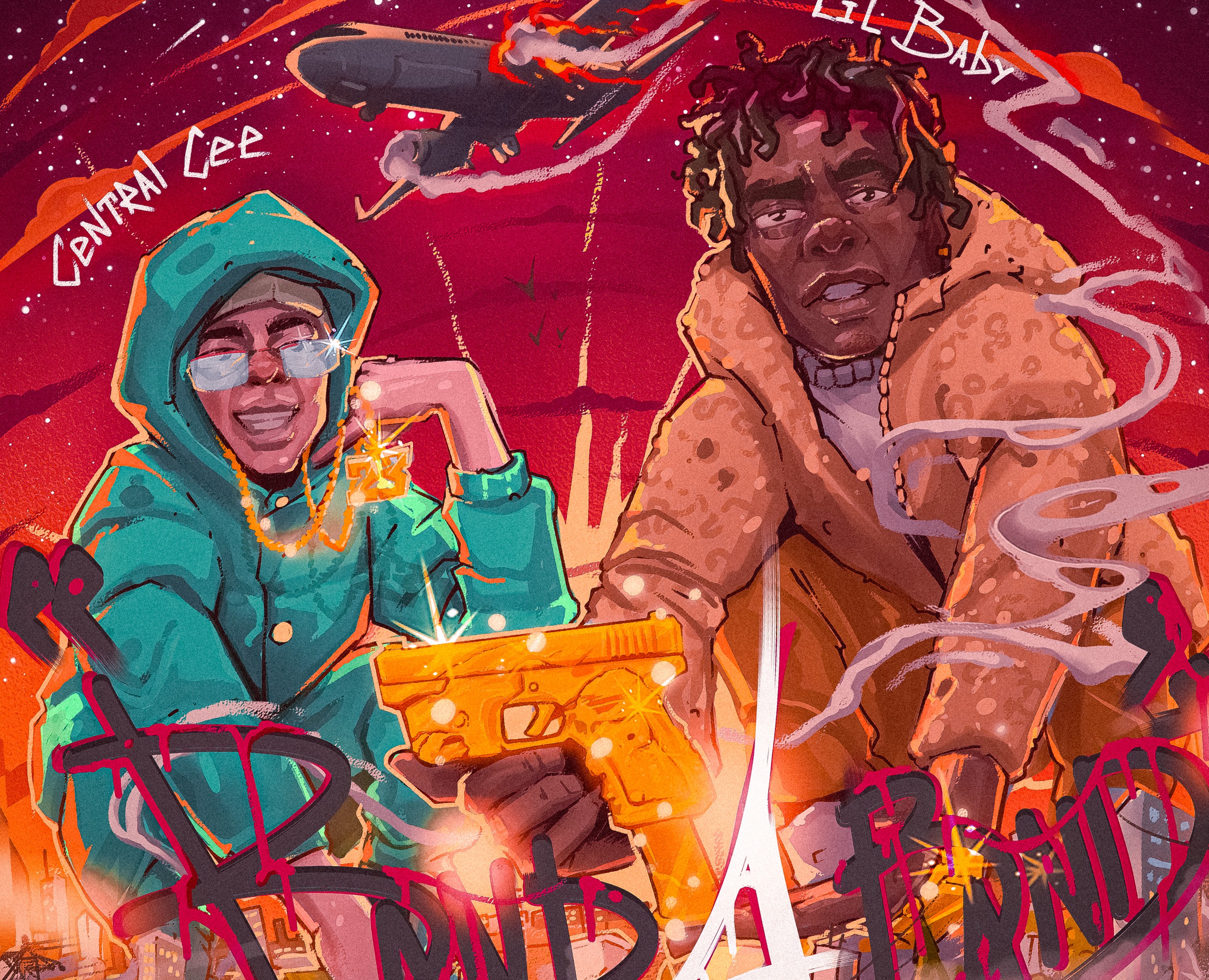 LIL BABY X CENTRAL CEE fan cover art — Иллюстрация на Dprofile