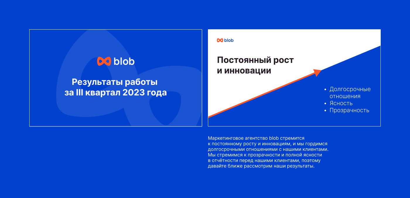 Презентация для маркетингового агентства Blob — Dprofile