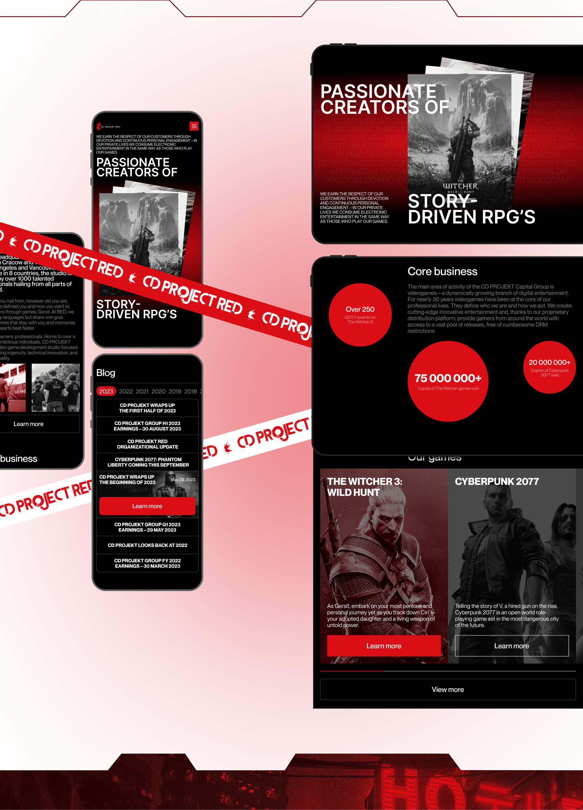 CD PROJECT RED | Corporate Website — Dprofile