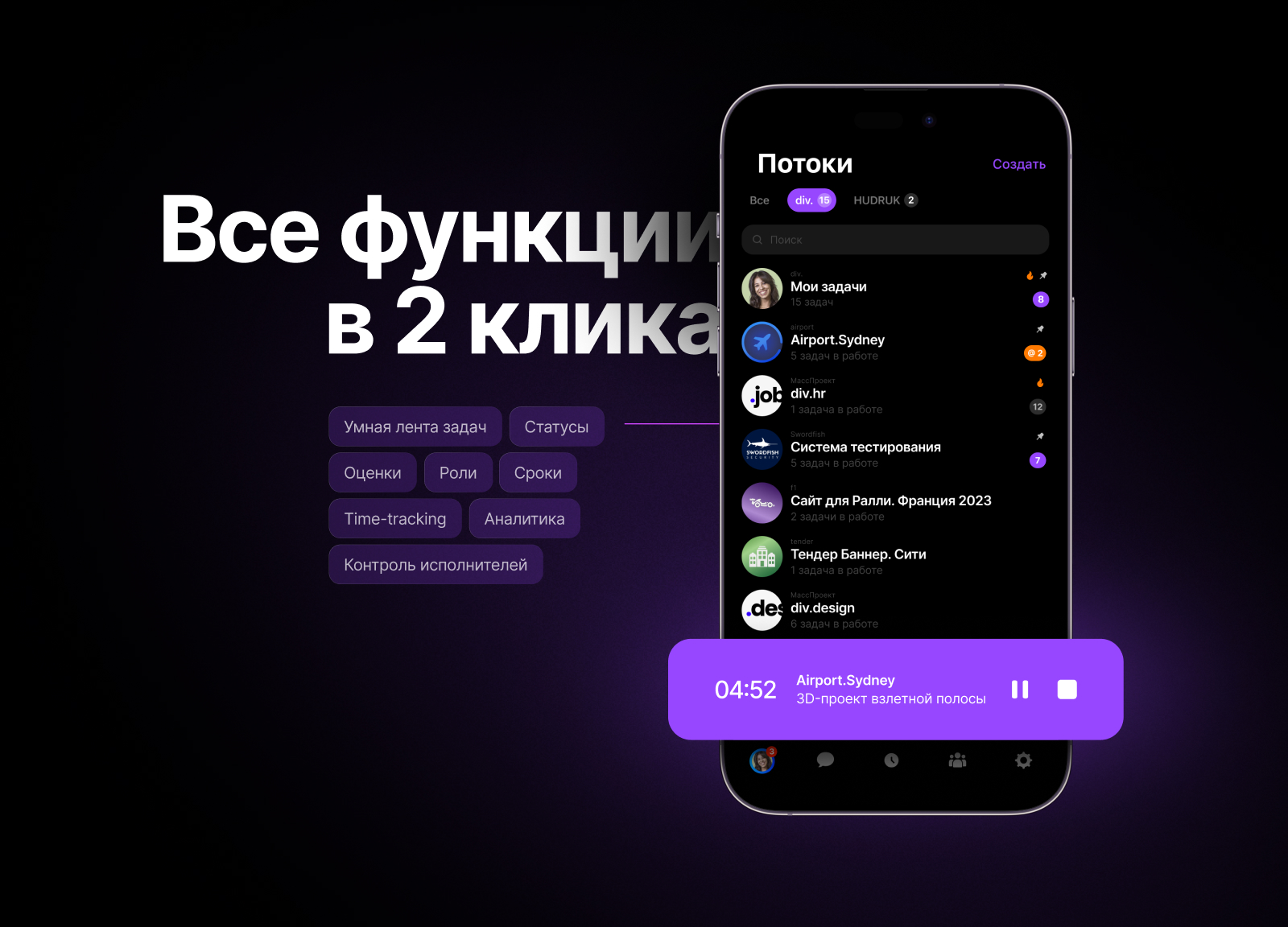 Телетаск — мессенджер рабочих задач — Dprofile