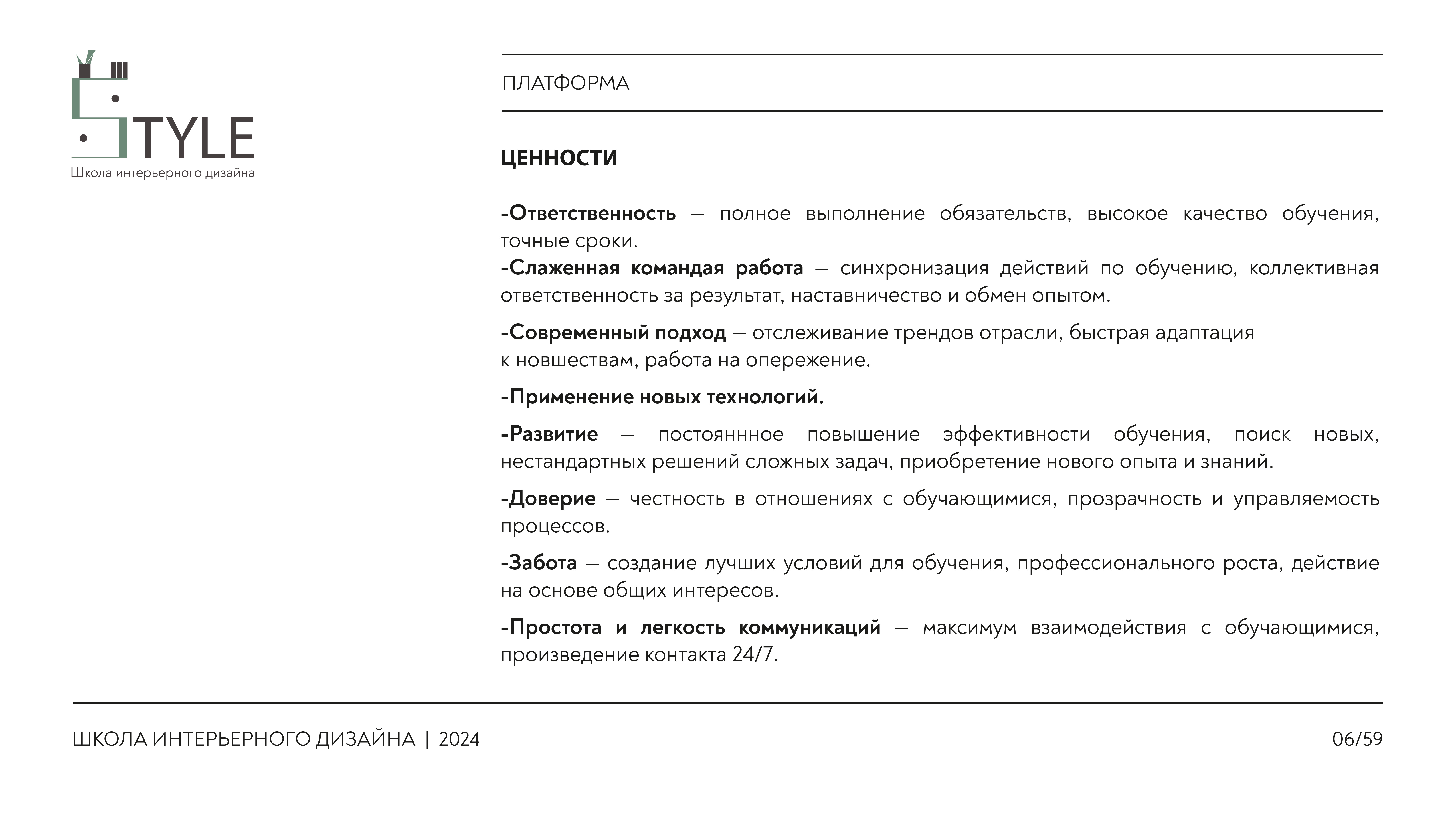 Брендбук для школы интерьерного дизайна 