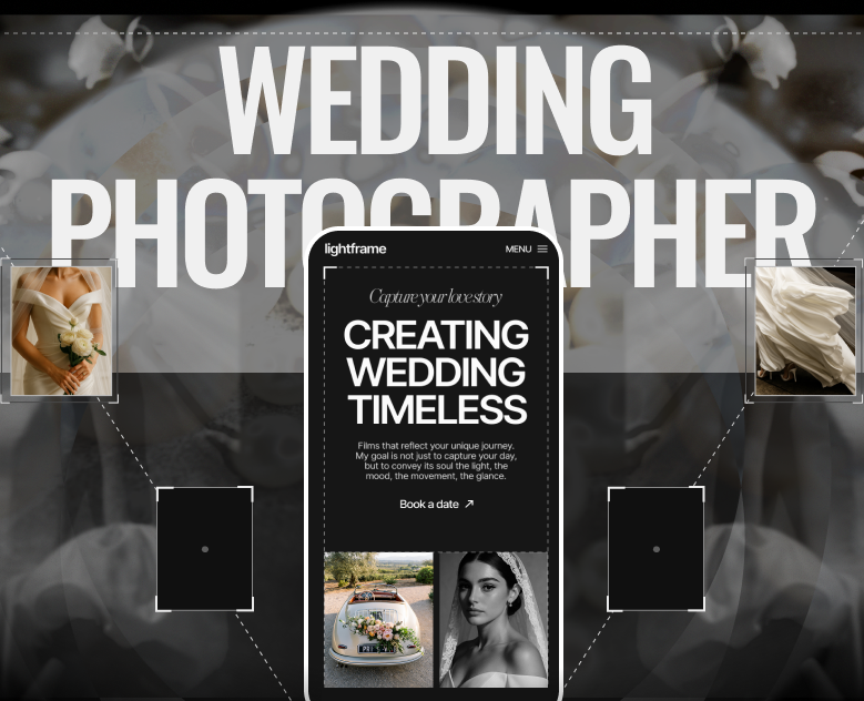 Landing page for wedding photographer — Интерфейсы, Брендинг на Dprofile