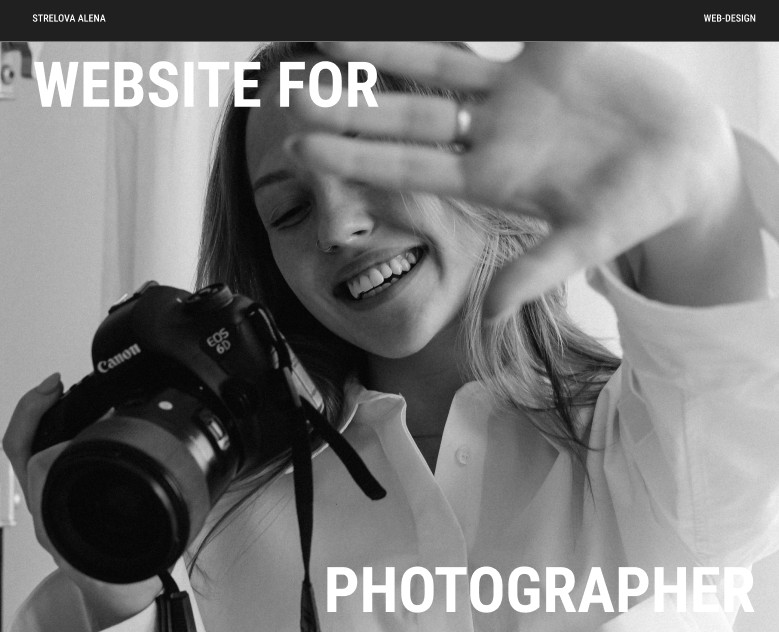WEBSITE FOR PHOTOGRAPHER — Интерфейсы на Dprofile