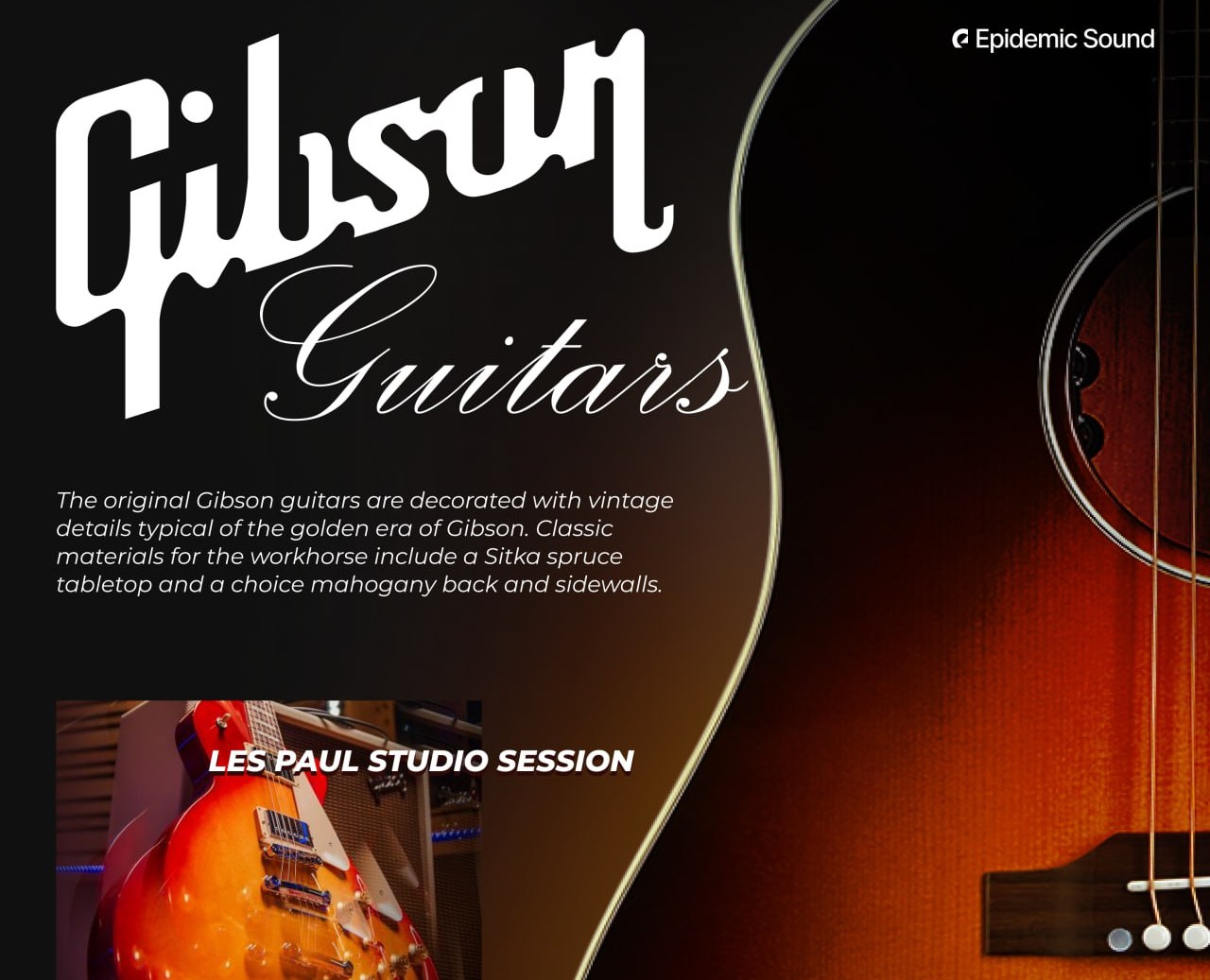 Главный экран  Gibson Gitars — Интерфейсы на Dprofile