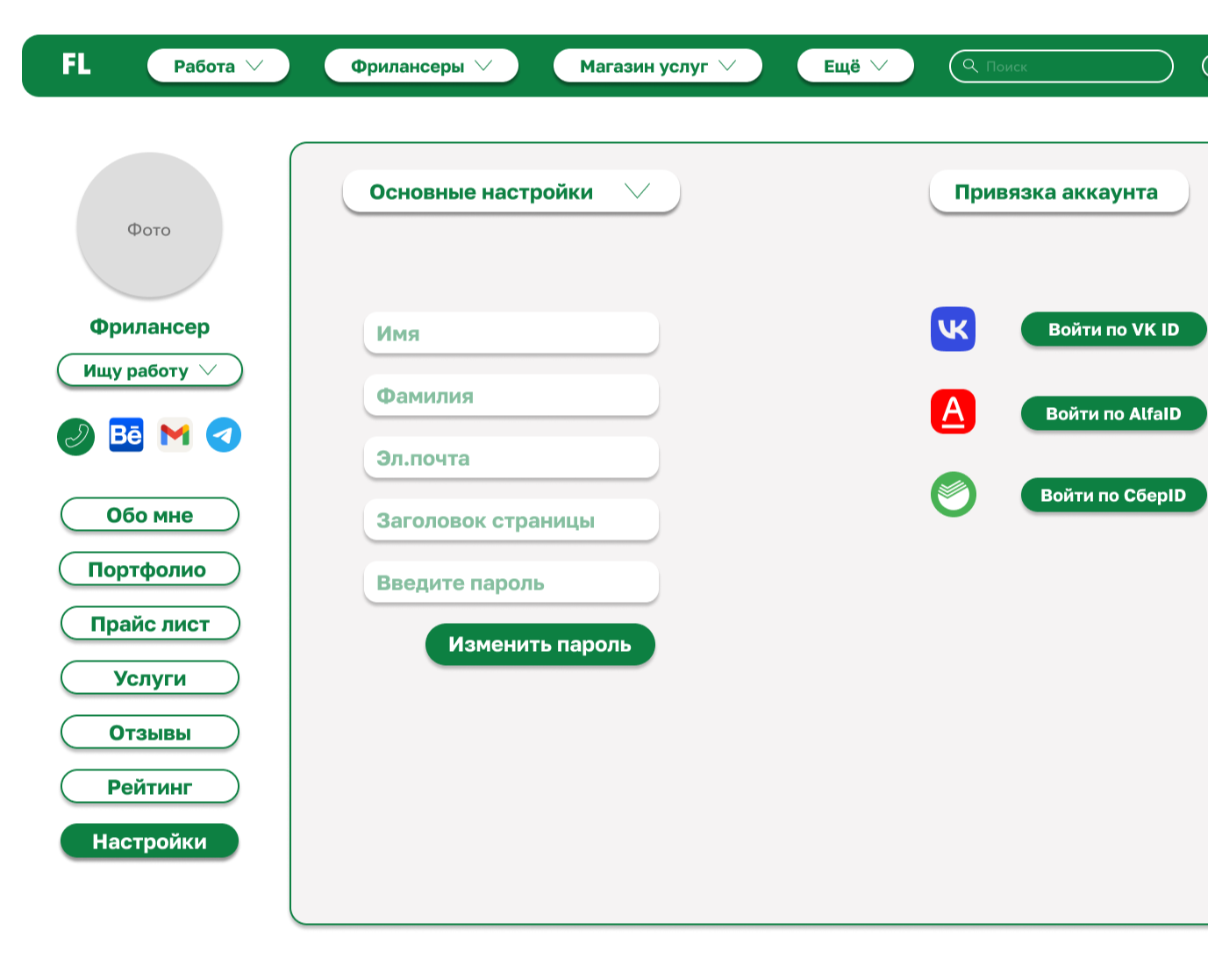 Редизайн SaaS-сервиса FL.ru — Интерфейсы на Dprofile