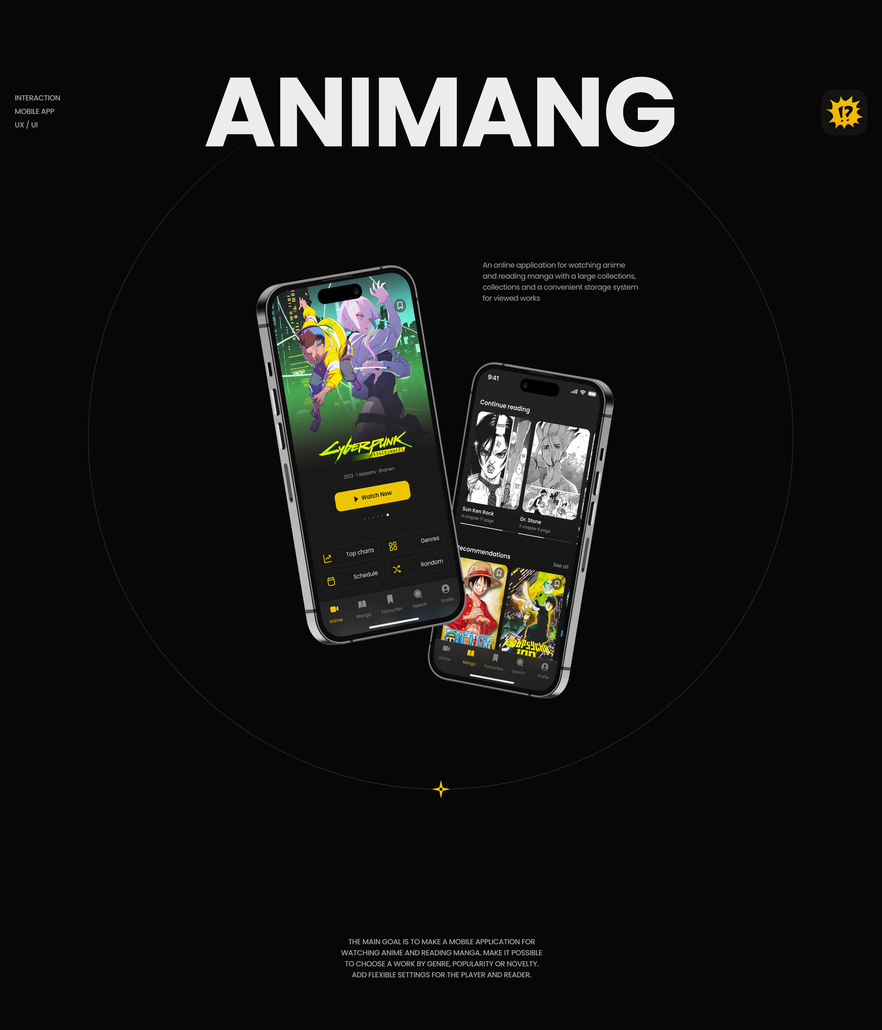 Animang - mobile app — Dprofile