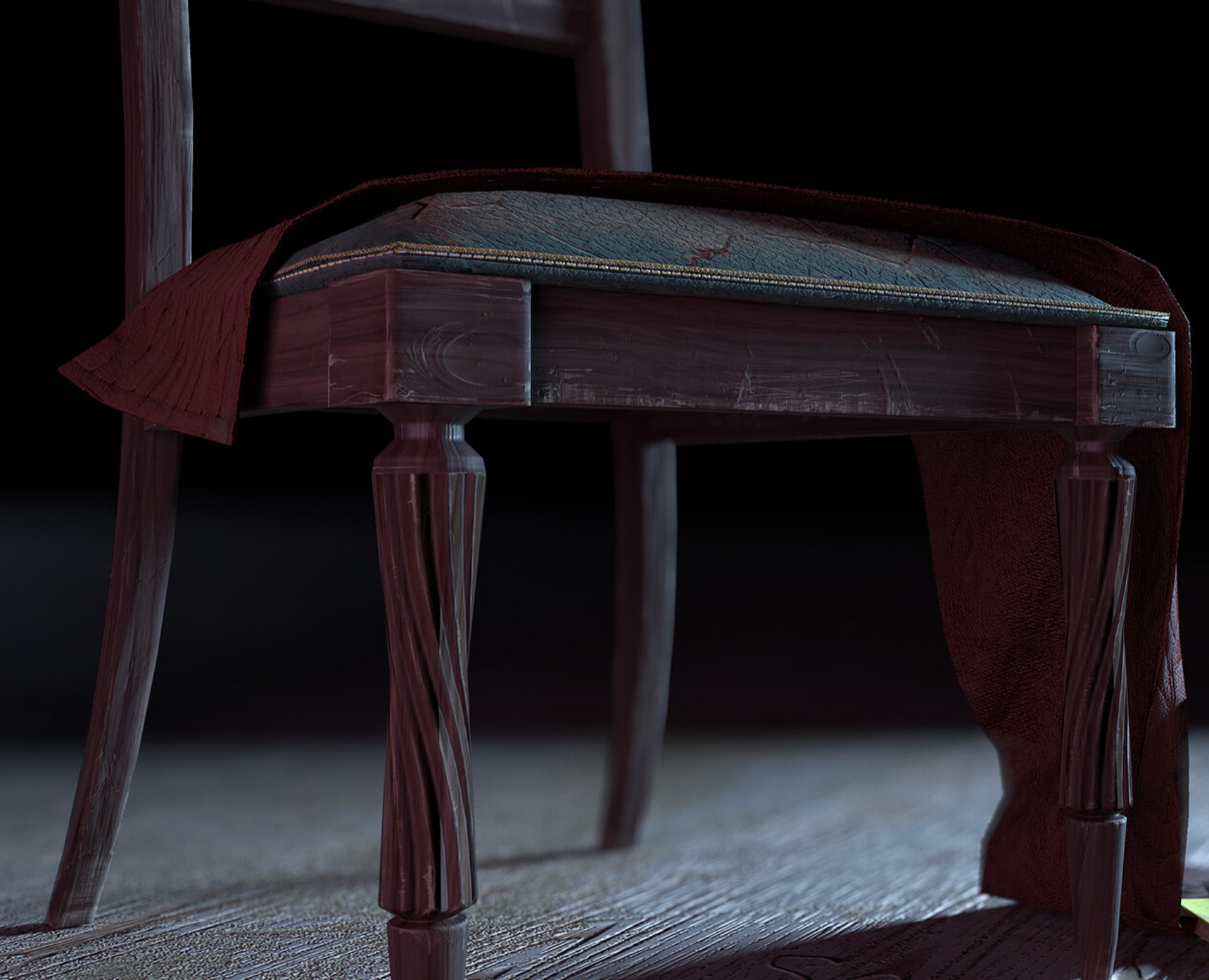 Антикварный стул Game Ready (3D model) — 3D на Dprofile