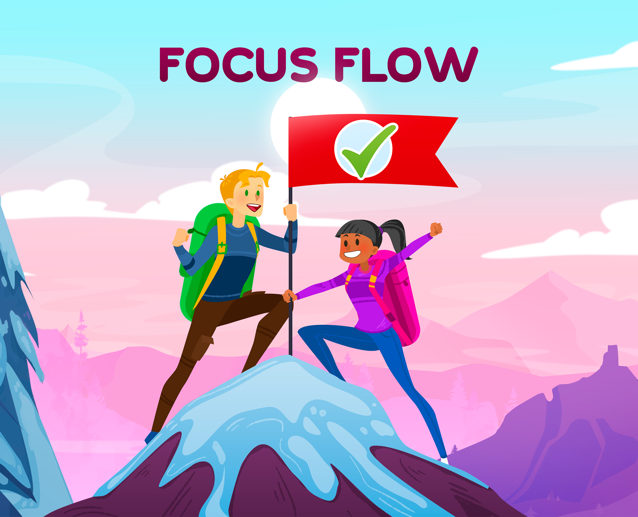 Focus Flow — Иллюстрация, Анимация на Dprofile