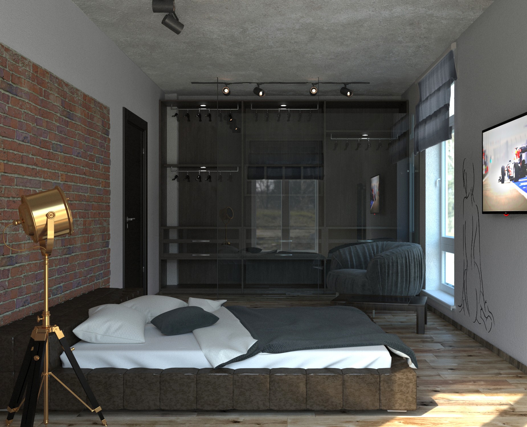 Дизайн в стиле лофт — 3D на Dprofile