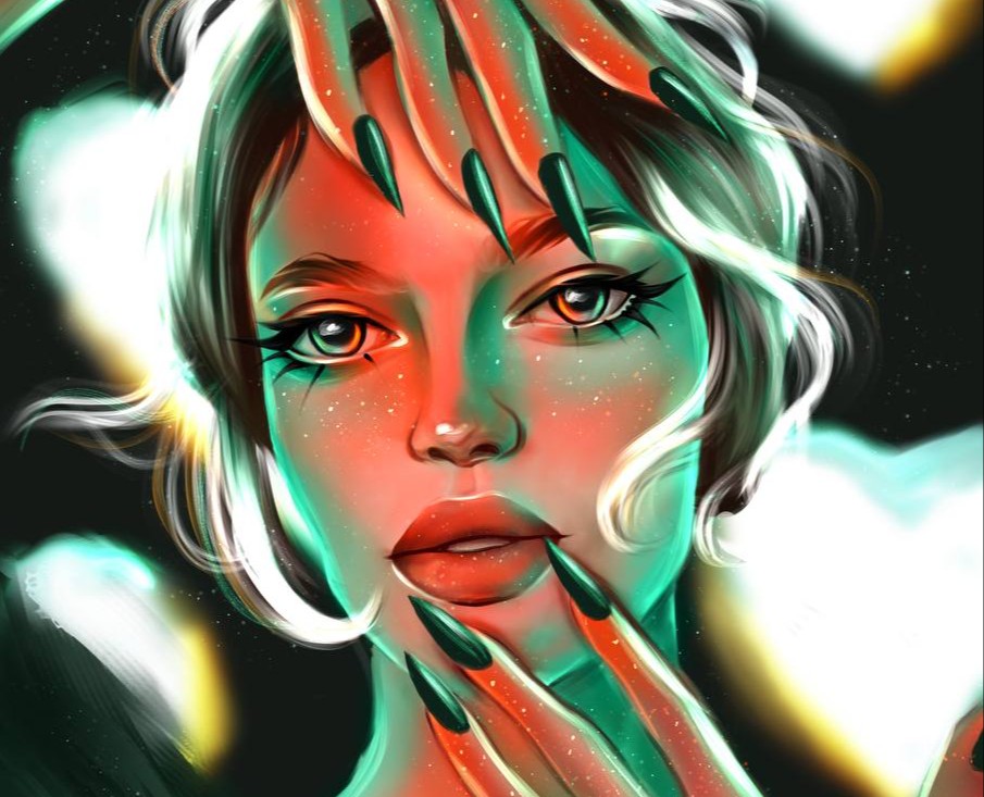 Neon portrait — Иллюстрация на Dprofile