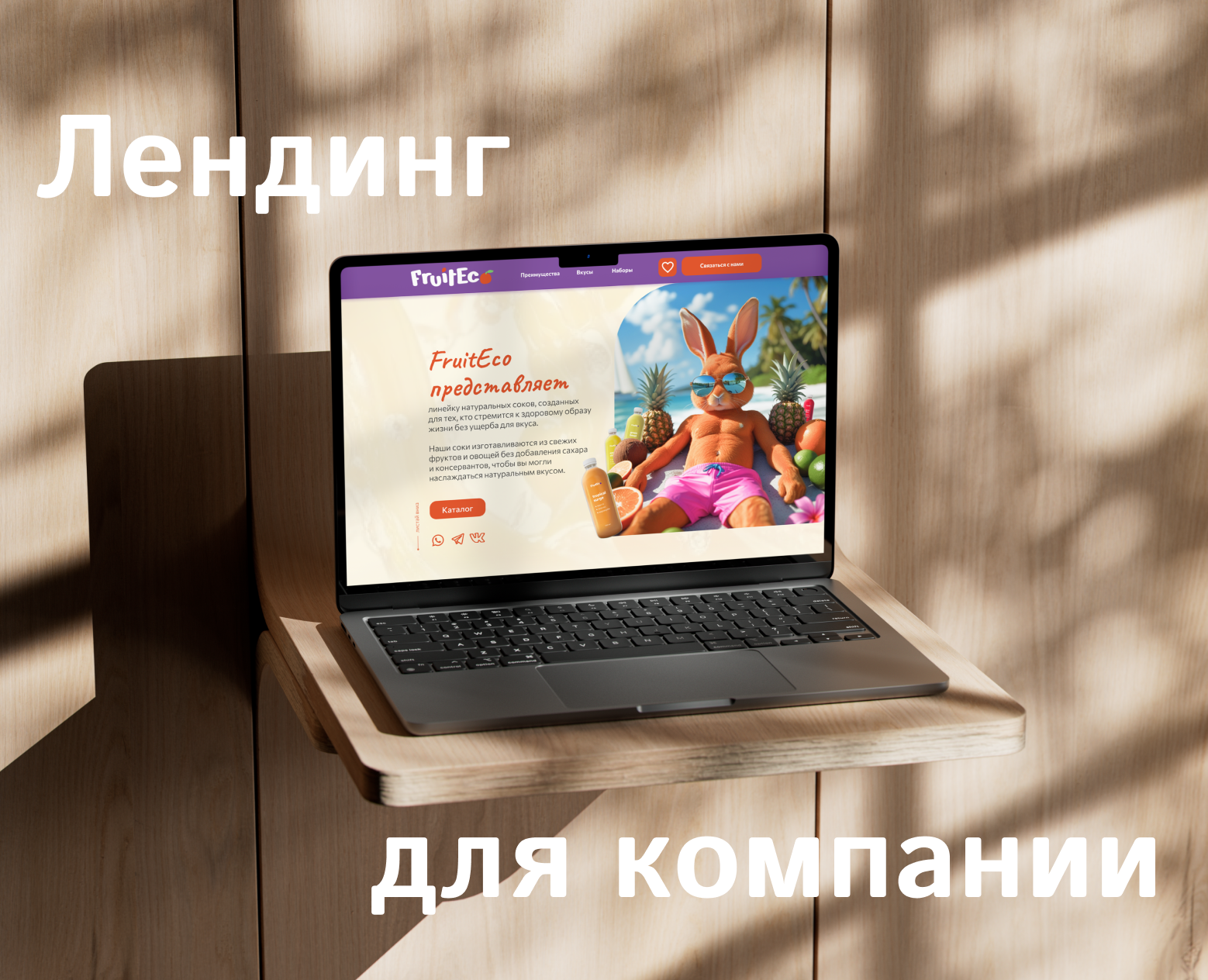 Лендинг для Fruiteco — Интерфейсы, Графика на Dprofile