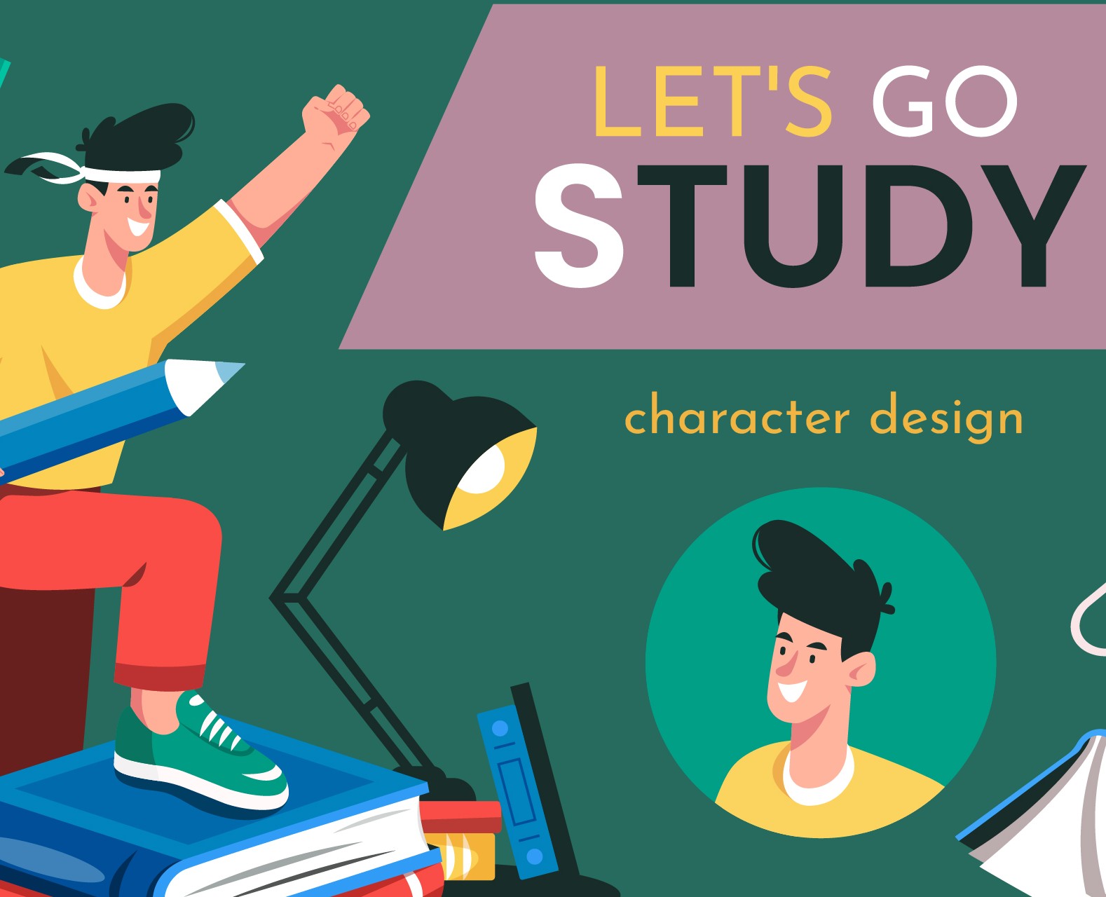 Let's go study. Character design — Иллюстрация на Dprofile