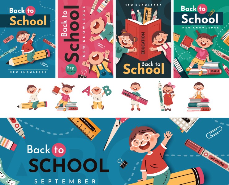 Назад в школу.Back to School — Иллюстрация, Графика на Dprofile