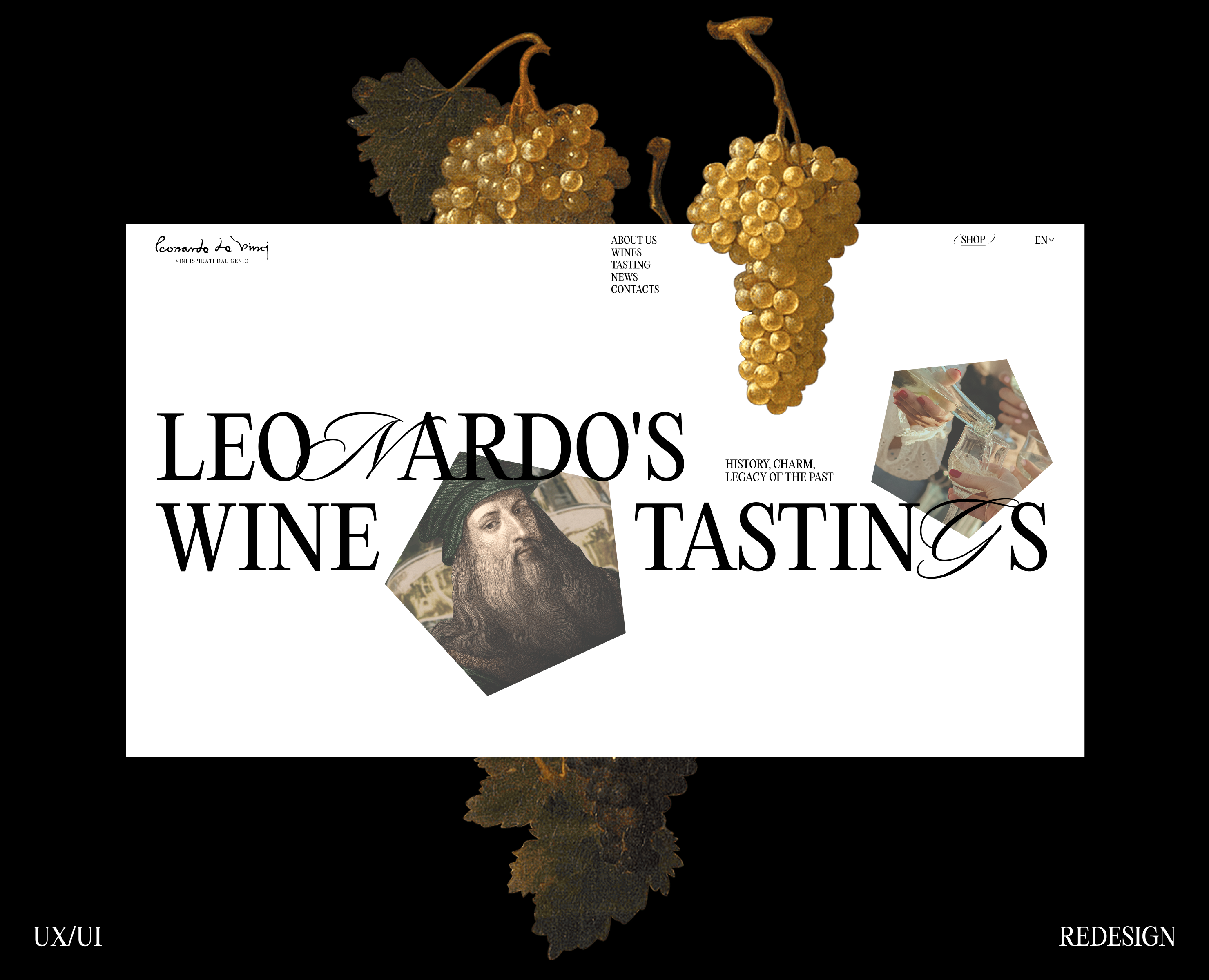 Leonardo da Vinci Wine | Corporate website — Интерфейсы на Dprofile