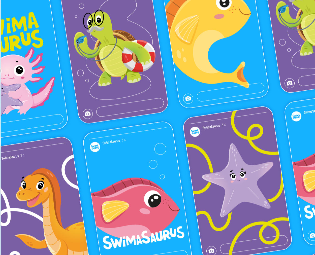 Разработка айдентики для SwimaSaurus — Брендинг, Иллюстрация на Dprofile