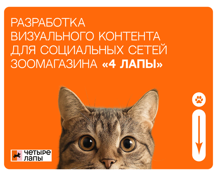 Контент для соц.сетей "4 лапы" — Маркетинг на Dprofile